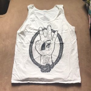 White Shark Face Gang Tank Top